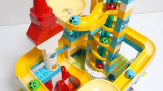 【Space Launch Tower】Satisfying Building Blocks Marble Run ASMR