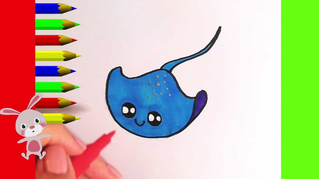 Dibujos Kawaii paso a paso Fácil y divertido Cómo dibujar una mantarraya -  thptnganamst.edu.vn