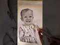Baby Portrait Drawing #art #portraitart #youtubeshorts #shorts