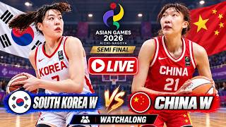 South Korea vs China Live Semi Final Women's Basketball Asian Games 2026 Watchalong screenshot 3
