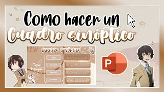 CÓMO HACER CUADROS SINÓPTICOS BONITOS en PowerPoint