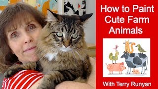 How to Paint Cute Farm Animals
