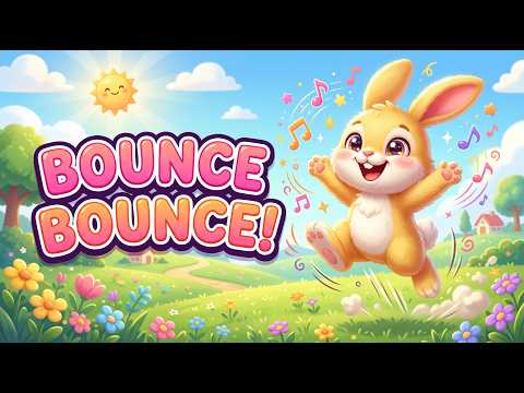 Bounce Bounce Bunny! 🐰 Jumping Song for Toddlers | Bright Sparks Kids