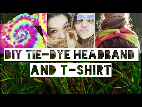 DIY Tie Dye T-shirt & Headband/// Summer Fun!