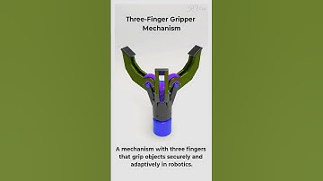 Three-finger gripper mechanism #robotics #robot #mechanism #machine #mechanical