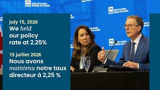 Interest rate announcement & release of the Monetary Policy Report / Annonce du taux directeur & RPM
