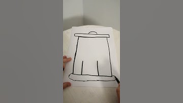 How to draw a Trash Bin #Shorts