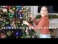 HOLIDAY HOME DECOR TOUR! TIPS, HOW TO HANG GARLAND, WREATHS, DECORATE TREES, TINSEL? &amp; VINTAGE VIBES
