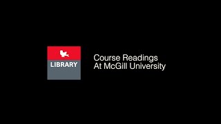 Course Readings at McGill University