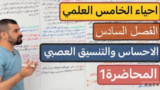 احياء الخامس العلمي | الفصل السادس | الاحساس والتنسيق العصبي | المحاضرة 1