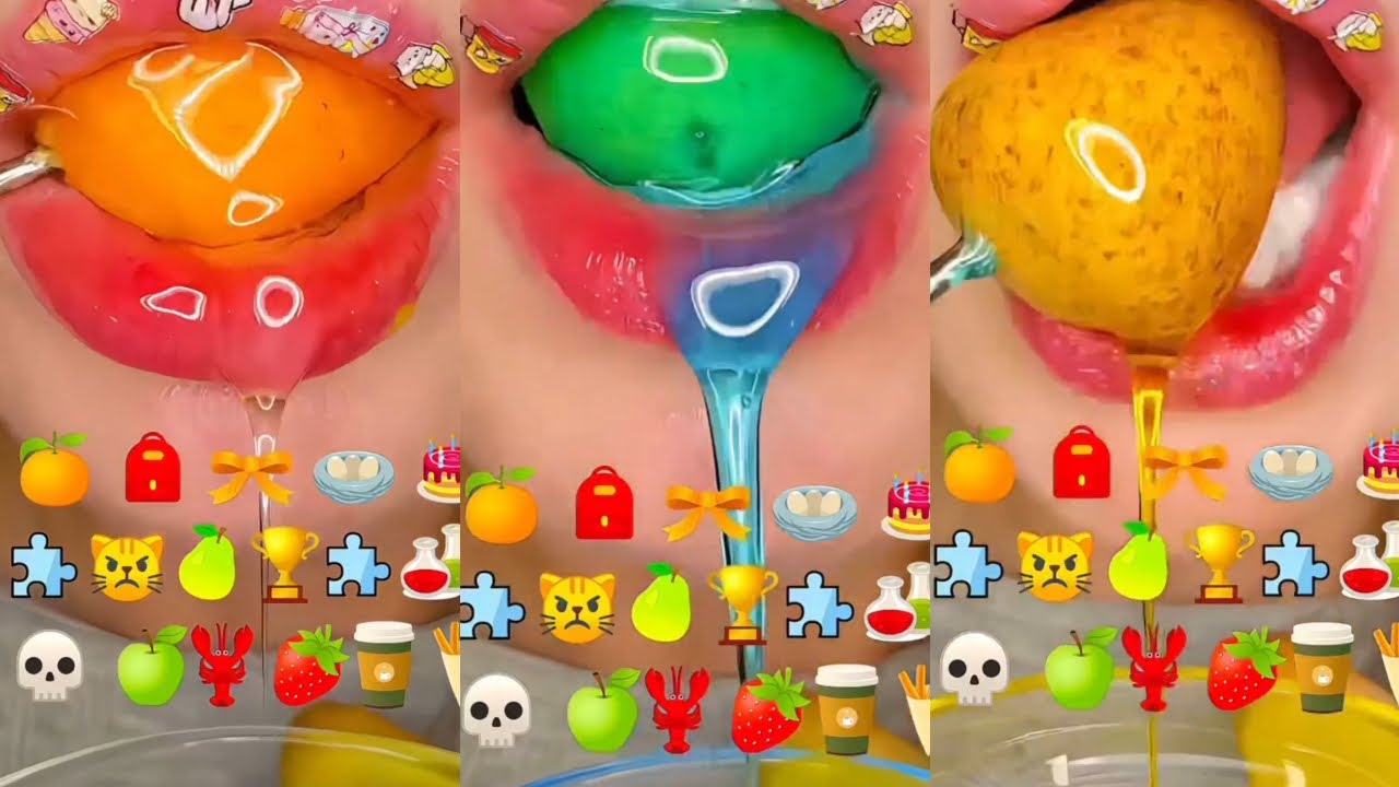 Emoji Eating Show (edit) Mukbang 먹방 먹 4K 