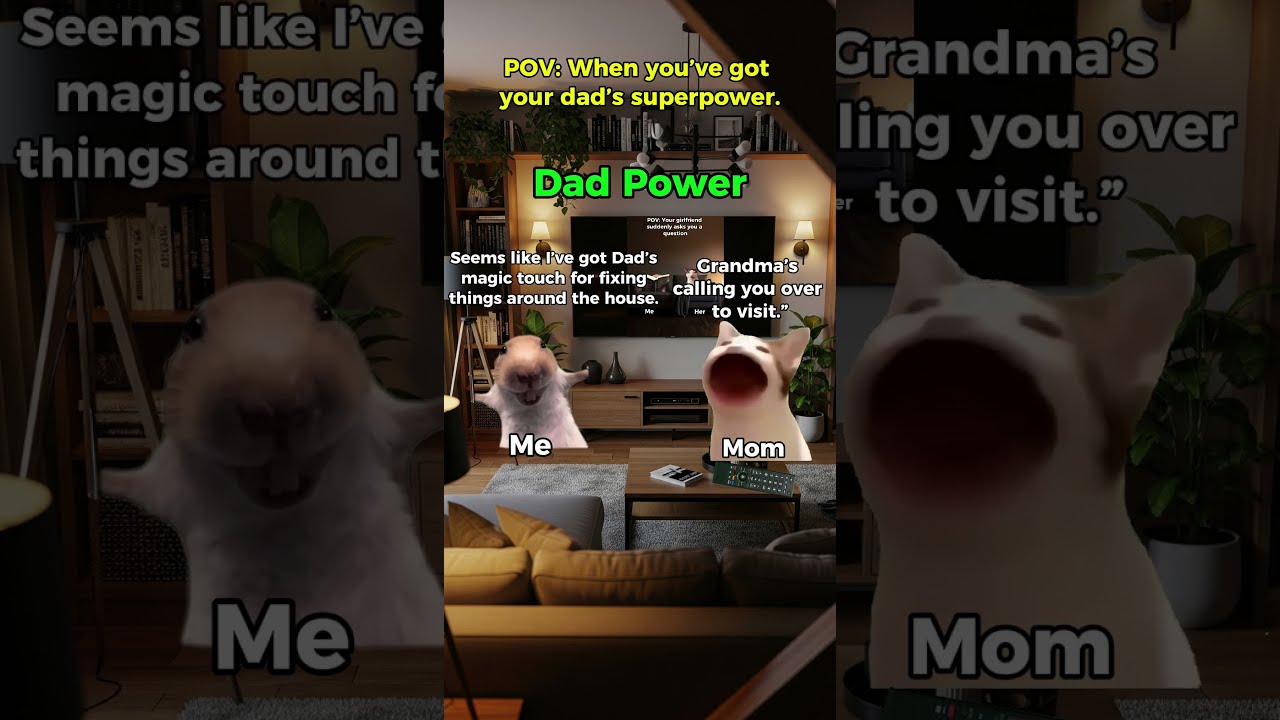 POV When You Ve Got Your Dad S Superpower Cat Funny Funnycats Cute Pets Memes
