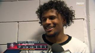 Jalen Green  PostGame Interview | Houston Rockets vs Portland Trail Blazers