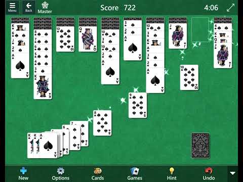 Spider Solitaire Master (1 suit) black