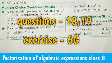 questions - 18,19 | exercise - 6G class 8th maths | S chand maths | composite maths | mathswiz