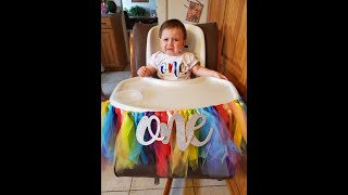GRANDDAUGHTER OPENING 1ST BIRTHDAY PRESENTS