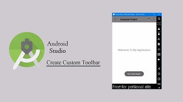 How to create a Cutsom Toolbar | Android Studio
