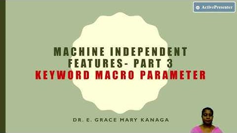 Keyword Macro parameters