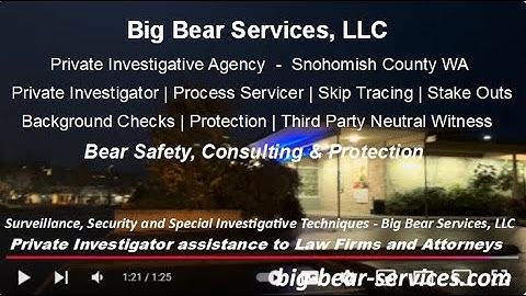 Routine Process Service & Difficult to Serve Papers contact Big Bear Services - Snohomish County WA