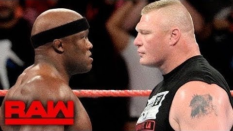 WWE RAW 16 JULY 2018 Bobby Lashley face to face with Brock Lesnar