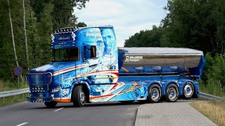 Master Truck Show 2023 with Scania V8, MAN, Mercedes, Renault, DAF, Volvo open pipes sound Part 2 by European truck spotting 370,121 views 9 months ago 37 minutes