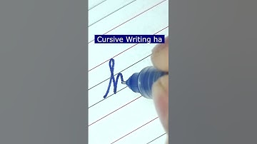 How to write small letter ha | Cursive writing a to z #cursivewriting #handwriting  #shorts
