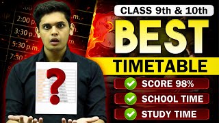 Topper’s Timetable for Class 9th & 10th| Follow this to Score 95%| Prashant Kirad