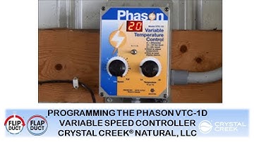 Programming the Phason VTC-1D Variable Speed Controller CALF BARN VENTILATION at Crystal Creek®