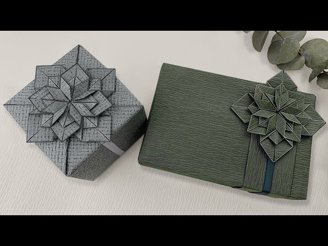 Gift Wrapping | 禮物包裝教學+禮物盒摺紙花裝飾（折り紙）