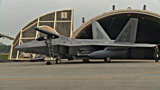 F-22 Raptors Taxi & Take Off at Kadena Air Base | 94th Expeditionary Fighter Squadron