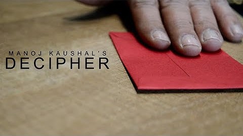 DECIPHER by Manoj Kaushal | OFFICIAL TRAILER