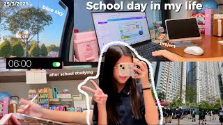 School Day In My Life Wake Up At 6Am, Studying, Doing Project 𖦹