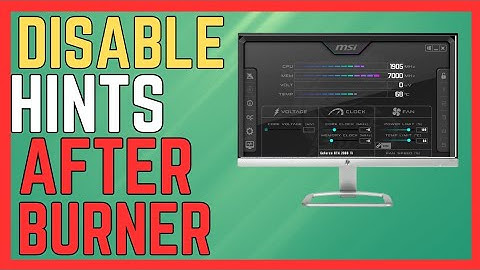 How to Disable Hints on MSI Afterburner (Simple Guide)