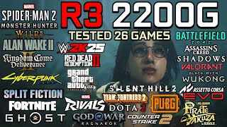 Ryzen 3 2200G in 2025 : Test in 26 Games - Gaming Test in 2025