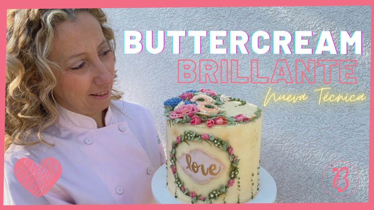 ¿Cómo hacer Buttercream BRILLANTE?💝 [Nueva Técnica]
