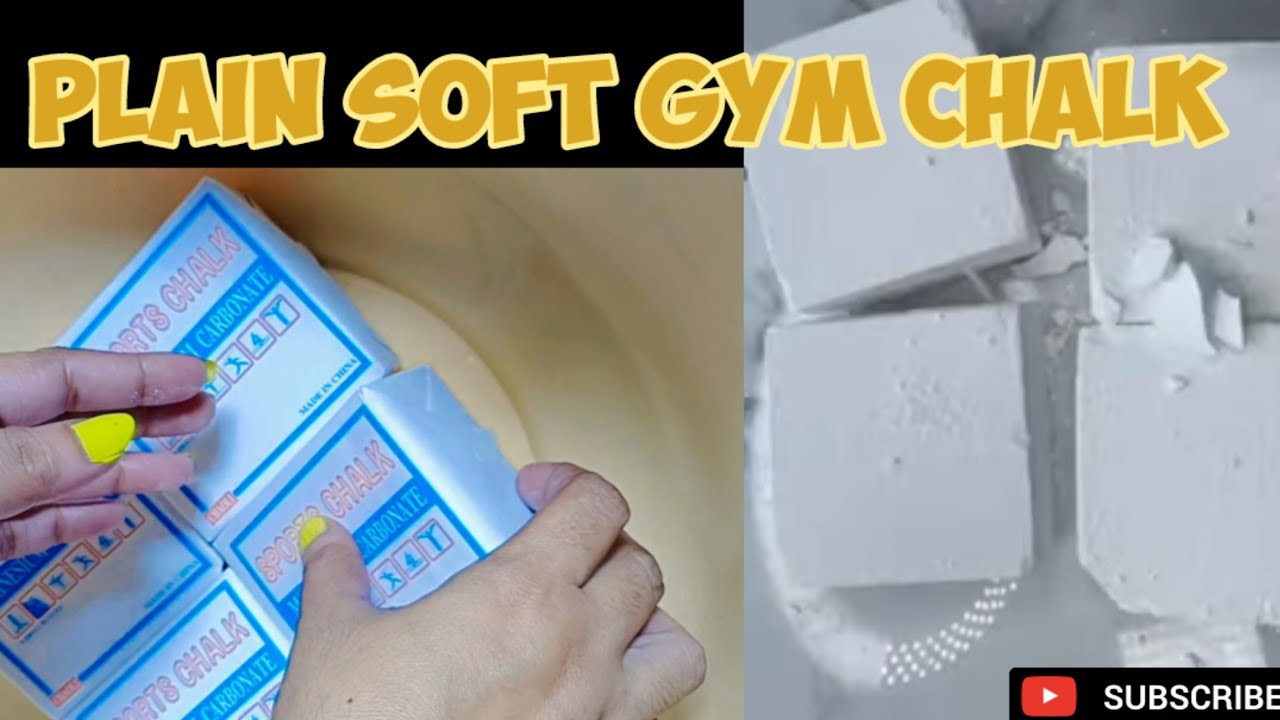 PLAIN SOFT GYM CHALK || CRUNCHY GYM CHALK ASMR - YouTube