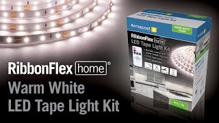 RibbonFlex home Warm White LED Strip Light Kit with remote - 16 ft. (5m)