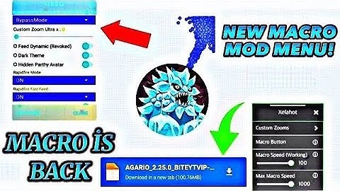 2.26.8 NEW XELAHOT MACRO + ZOOM MOD MENU!! AGARİO MACRO TUTORİAL? *İOS FOR ANDROİD* (AGARİO GAMEPLAY
