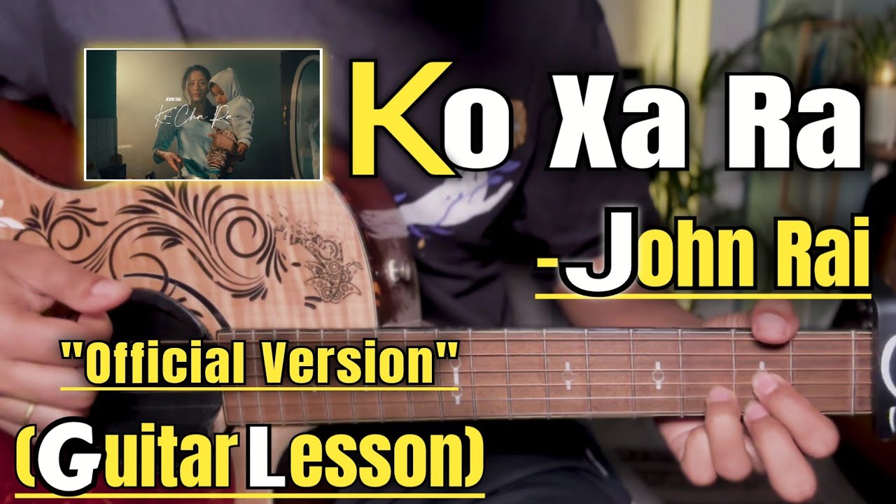 Ko Xa Ra - John Rai | Guitar Lesson | Plucking & Chords | (Official Version)