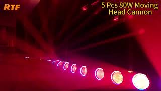 5× 60W 4-in-1 LEDs 18× Auxiliary Light Strips DMX512, Auto, Sound Active 