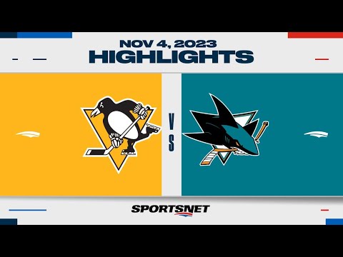 NHL Highlights | Penguins vs. Sharks - November 4, 2023