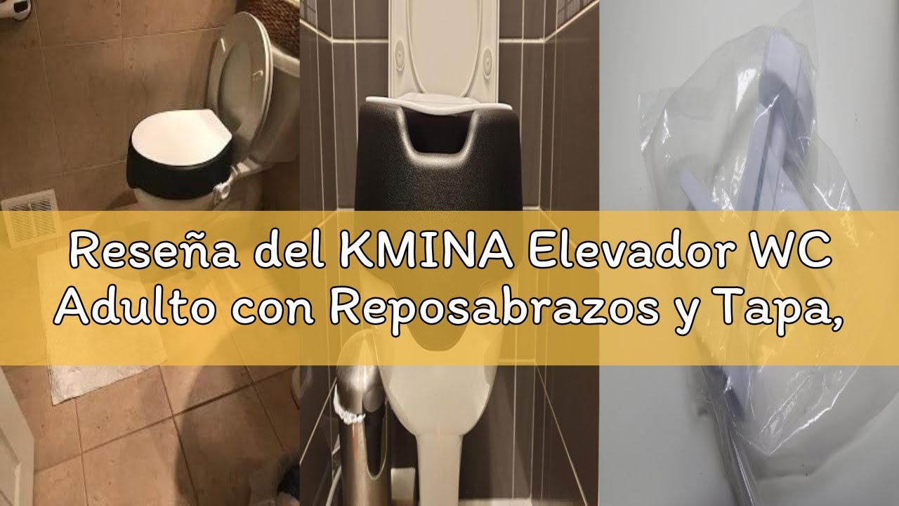 Reseña del KMINA Elevador WC Adulto con Reposabrazos y Tapa, 10 cm de Altura, Acolchado Blando, Alza