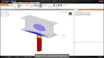 Buckling analysis of a simple steel connection (AISC)