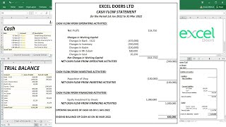 How to automate Cash Flow Statement with Trial Balance, Income and Balance Sheet in Excel | English