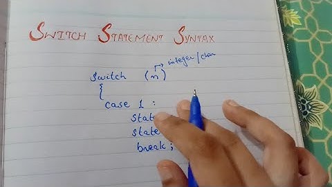 Switch statement syntax in C++ ! Explained in urdu