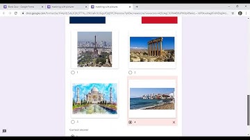 Matching Quiz with Images Google forms