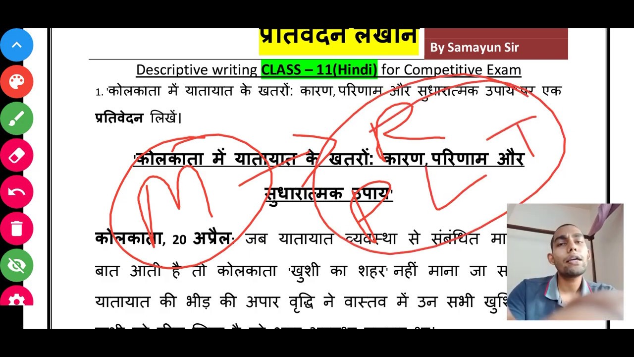 report writing class 12 hindi