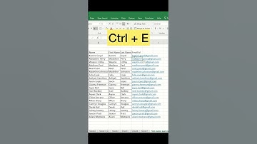 Excel Ctrl + E Tutorial: Emailing Made Easy #excel #youtubeshorts #exceltips #excelsolutions #compu