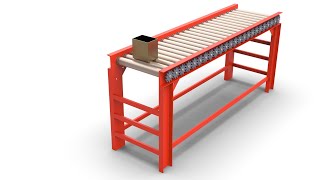 Solidworks Tutorial # 198 Roller Conveyor Designing and Motion Study in Solidworksby SW Easy Design