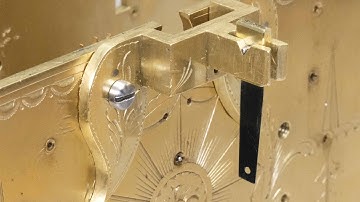 #003 Part V  A new pendulum suspension spring for our three-train spring clock.